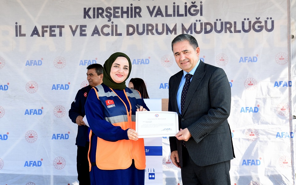Valimizden Gönüllülere Teşekkür Belgesi